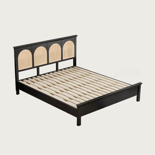 Furnliv Mandor Premium Solid Wood Cane Bed #05 - Image 4