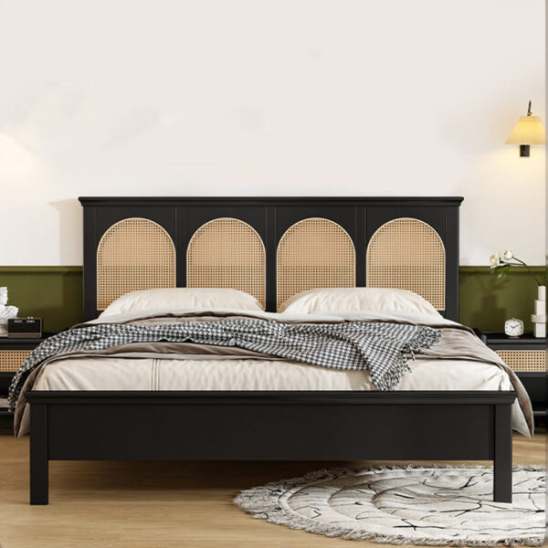 Furnliv Mandor Premium Solid Wood Cane Bed #05