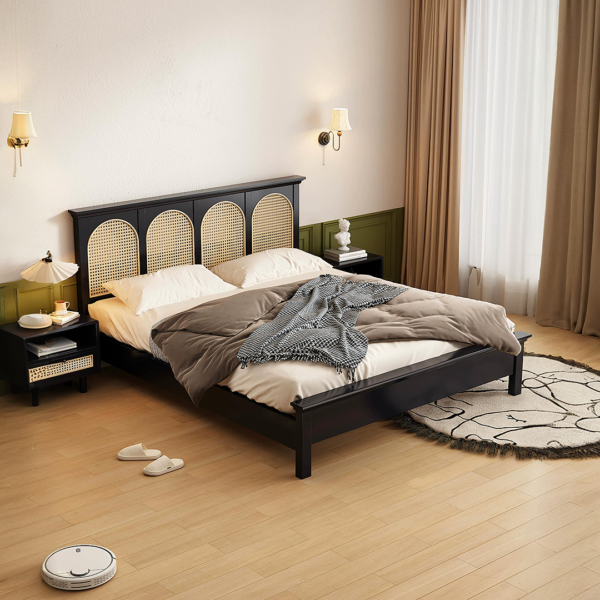 Furnliv Mandor Premium Solid Wood Cane Bed #05 - Image 6