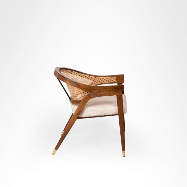 Furnliv Mandor Premium Solid Wood Dining Chair with Natural Cane #21 - Image 2