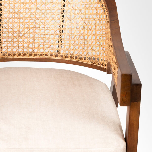 Furnliv Mandor Premium Solid Wood Dining Chair with Natural Cane #21 - Image 6