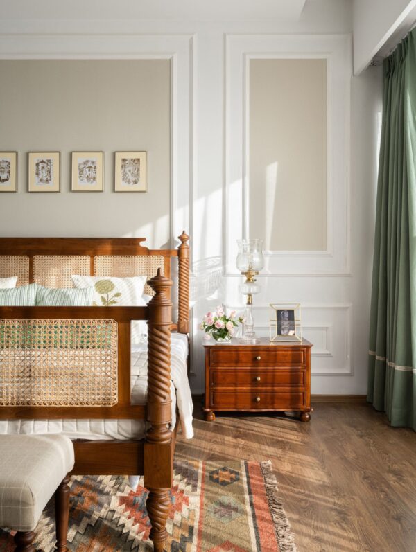 Furnliv Mandor Premium Cane Solid Wood Bed #03