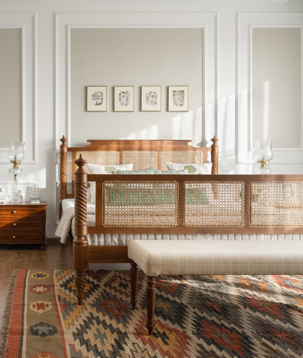 Furnliv Mandor Premium Cane Solid Wood Bed #03 - Image 3