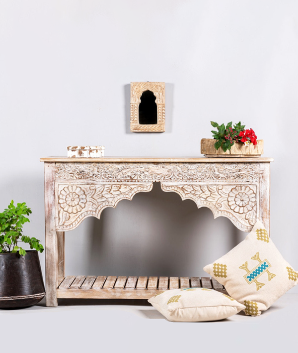 Furnliv Jodhpur Traditional Carved Console - Image 2