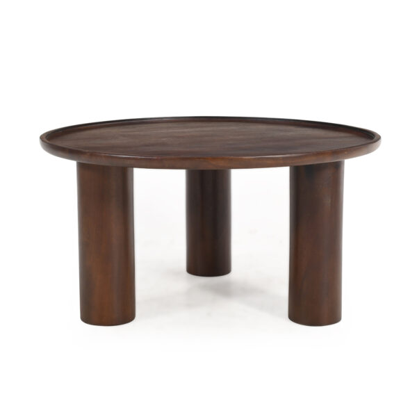 Furnliv Lama Premium Solid Wood Coffee Table Walnut Finish - Image 4