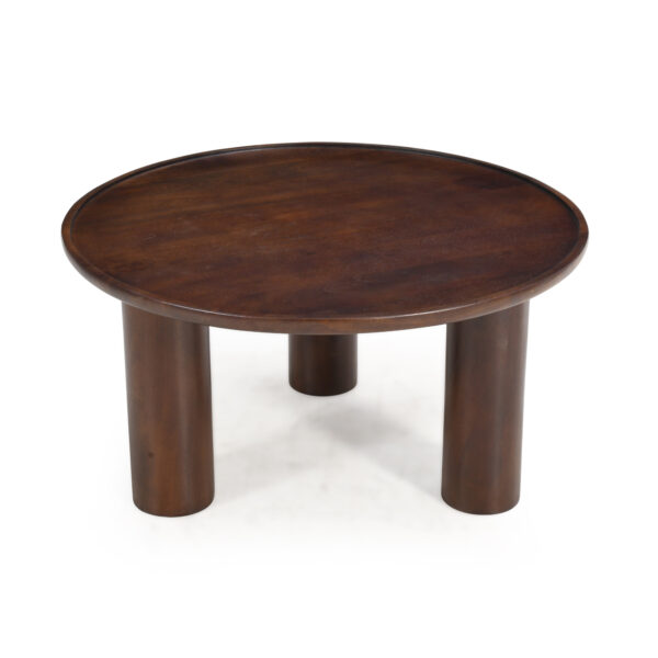 Furnliv Lama Premium Solid Wood Coffee Table Walnut Finish - Image 5