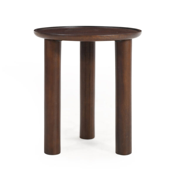 Furnliv Lama Premium Solid Wood End Table Walnut Finish - Image 5