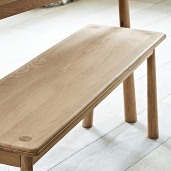 Furnliv Ella Scandinavian Style Oak Wood Bench #5 - Image 4