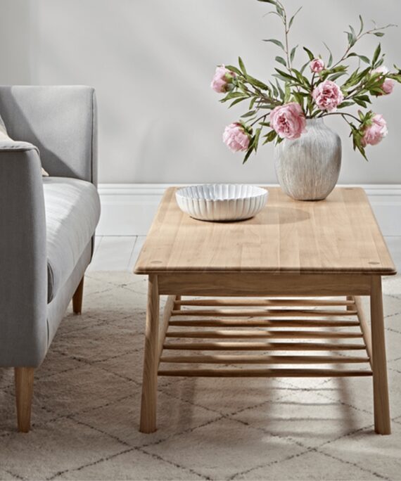 Furnliv Ella Scandinavian Style Oak Wood Coffee Table #2