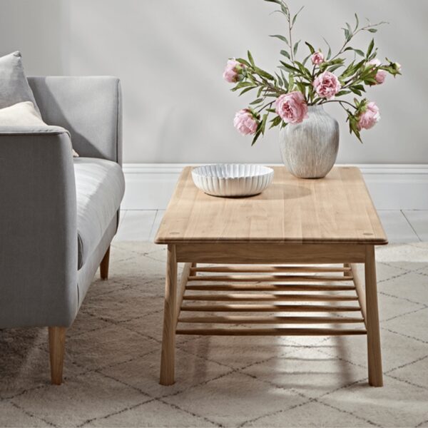 Furnliv Ella Scandinavian Style Oak Wood Coffee Table #2