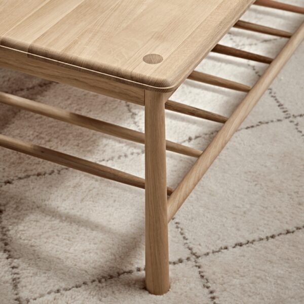 Furnliv Ella Scandinavian Style Oak Wood Coffee Table #2 - Image 2