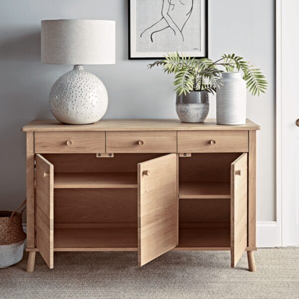 Furnliv Ella Scandinavian Style Oak Wood Sideboard #3 - Image 2