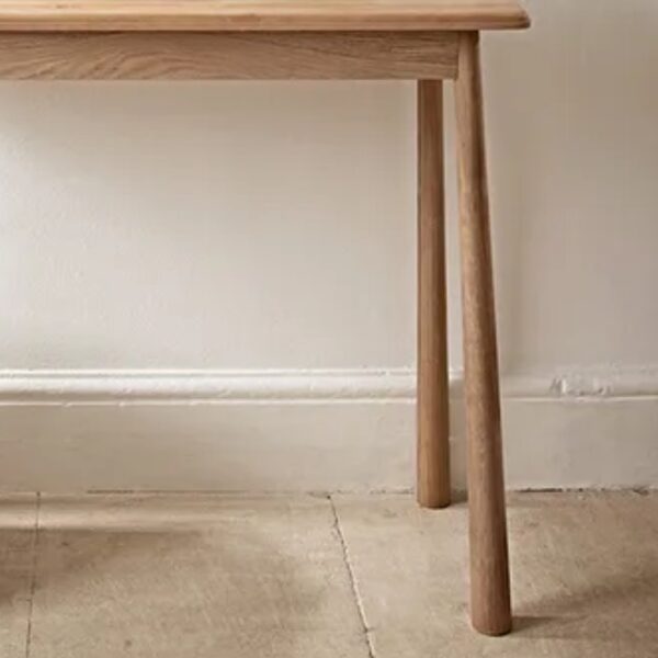 Furnliv Ella Scandinavian Style Oak Wood Study Table #4 - Image 3