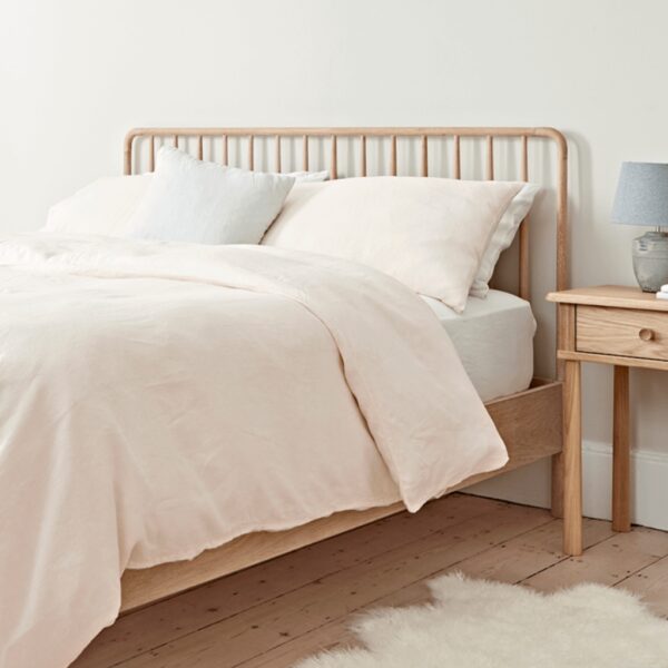 Furnliv Ella Scandinavian Style Oak Wood Bed #8 - Image 2
