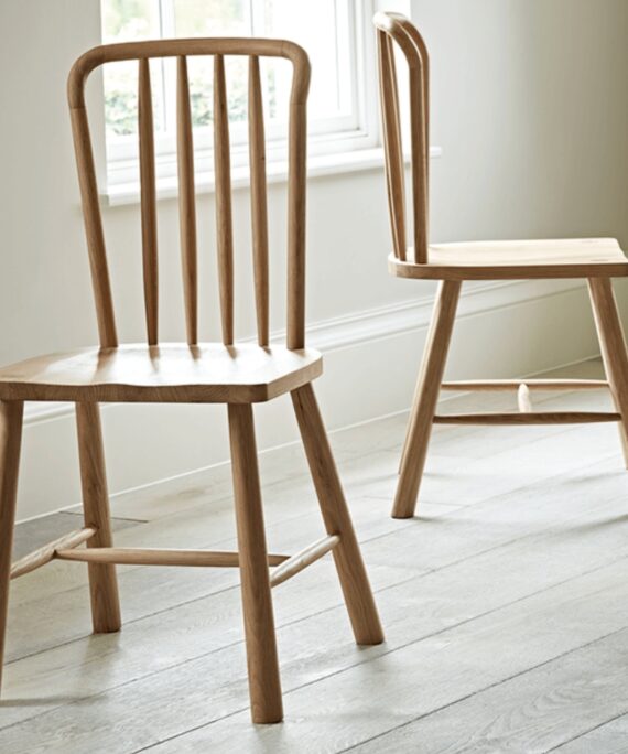 Furnliv Ella Scandinavian Style Oak Wood Dining Chair #6