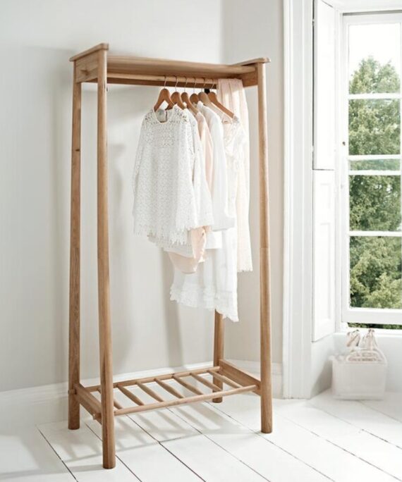Furnliv Ella Scandinavian Style Oak Wood Clothes Hanger #7