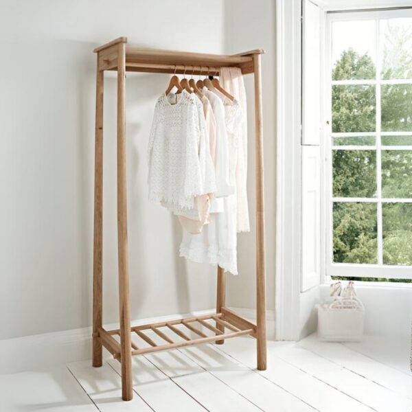 Furnliv Ella Scandinavian Style Oak Wood Clothes Hanger #7
