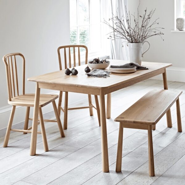 Furnliv Ella Scandinavian Style Oak Wood Dining Table #9