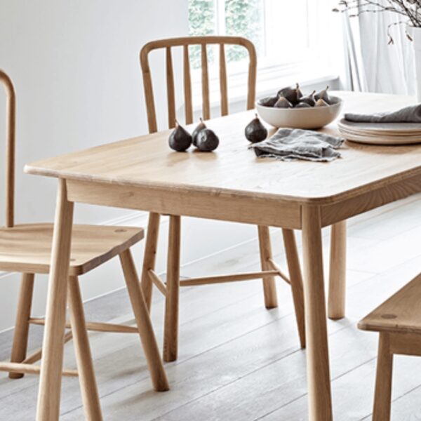 Furnliv Ella Scandinavian Style Oak Wood Dining Table #9 - Image 4