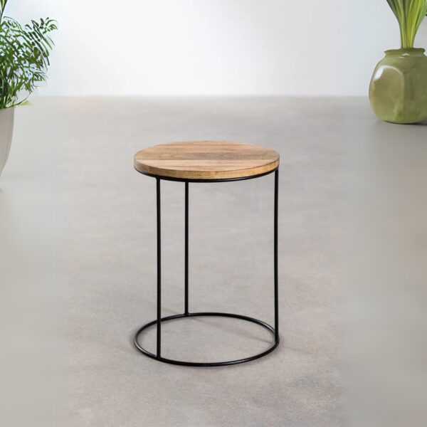 Furnliv Albert Premium Round Metal End Table - Image 2