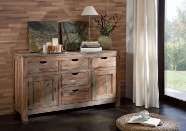 Furnliv Grayse Solid Sheesham Wood Sideboard #01 - Image 3