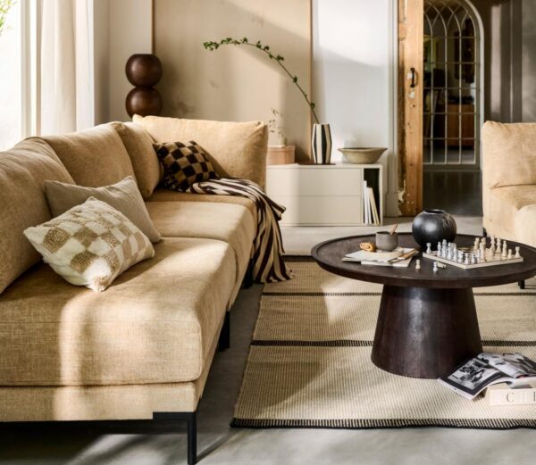 Furnliv Albert Premium Mango Wood Coffee Table (Walnut Finish) - Image 3
