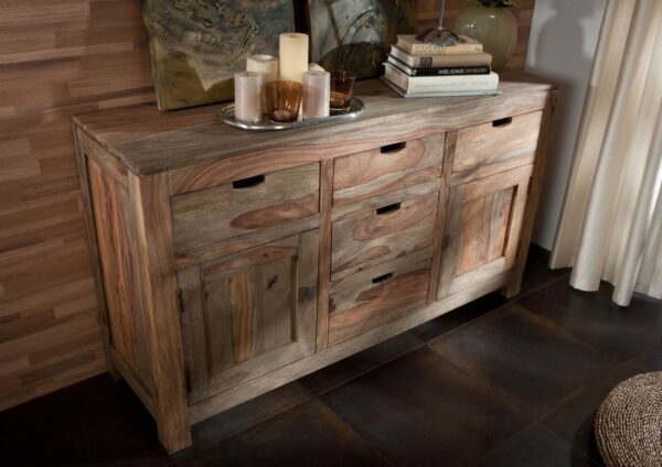 Furnliv Grayse Solid Sheesham Wood Sideboard #01 - Image 4
