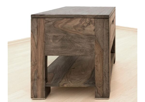 Furnliv Grayse Solid Sheesham Wood Bedside Table #02 - Image 3