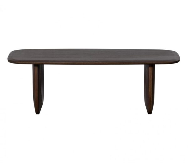 Furnliv Albert Premium Mango Wood Organic Coffee Table (Walnut Finish) - Image 3