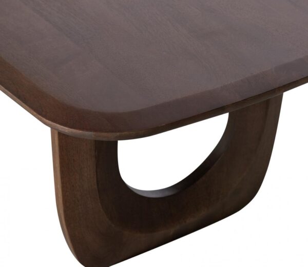 Furnliv Albert Premium Mango Wood Organic Coffee Table (Walnut Finish) - Image 4