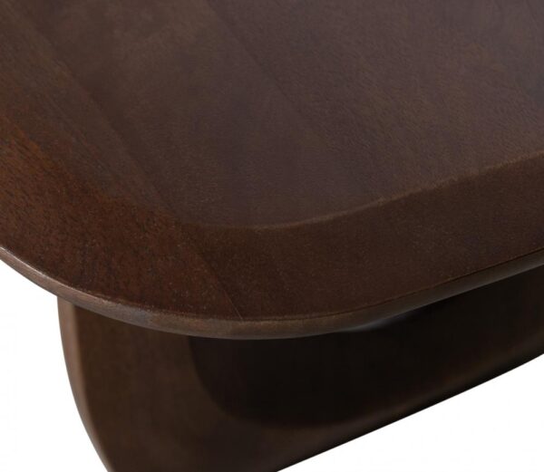 Furnliv Albert Premium Mango Wood Organic Coffee Table (Walnut Finish) - Image 5