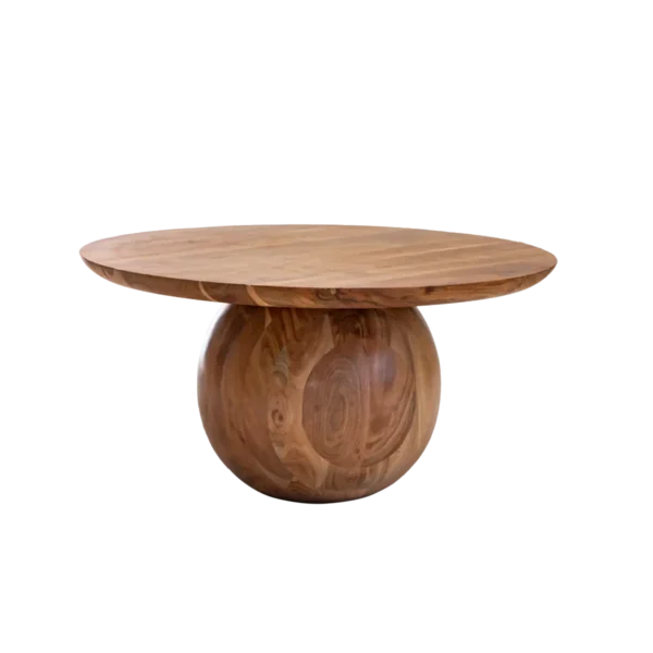 Furnliv Albert Round Solid Acacia Wood Coffee Table - Image 7