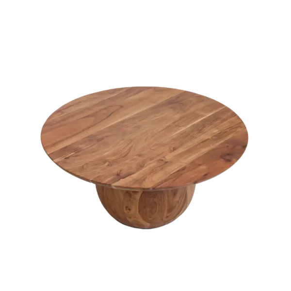 Furnliv Albert Round Solid Acacia Wood Coffee Table - Image 8