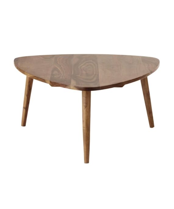 Furnliv Albert Premium Sheesham Wood Organic Shaped Coffee Table (Walnut Finish)