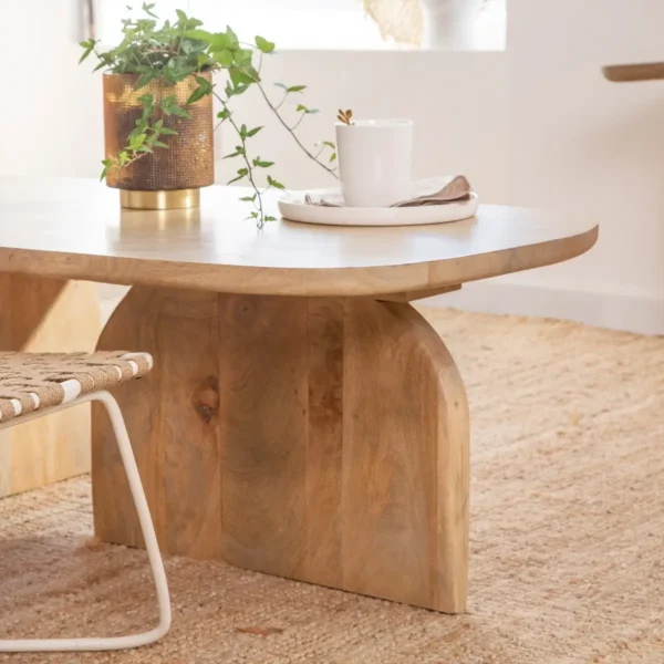 Furnliv Albert Solid Mango Wood Nesting Coffee Table Set - Image 4