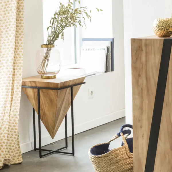 Furnliv Albert Solid Acacia Wood Side Table