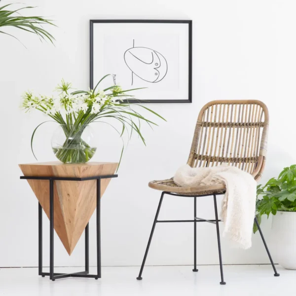 Furnliv Albert Solid Acacia Wood Side Table - Image 2