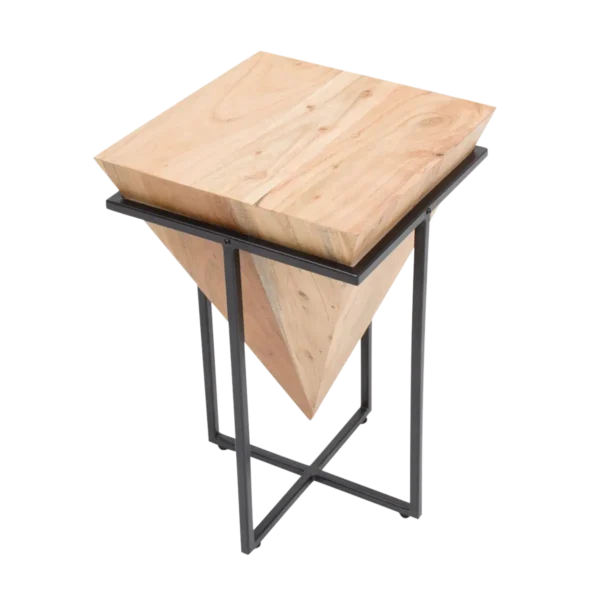 Furnliv Albert Solid Acacia Wood Side Table - Image 4