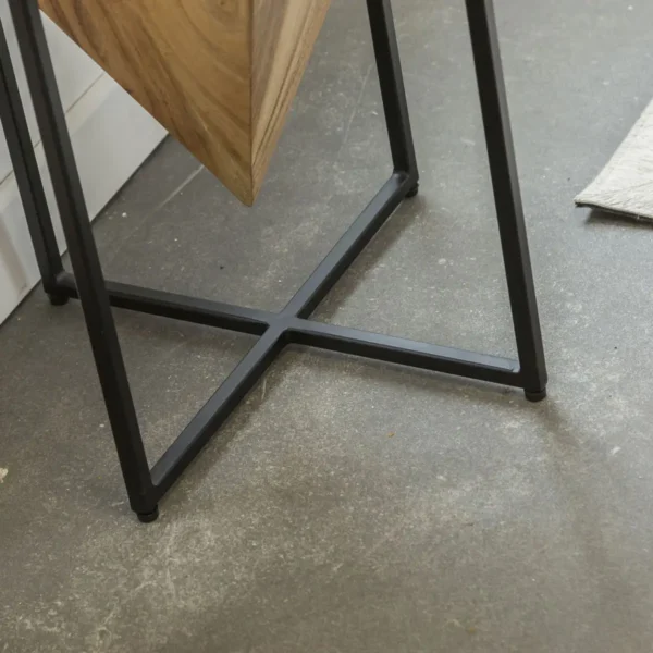Furnliv Albert Solid Acacia Wood Side Table - Image 5