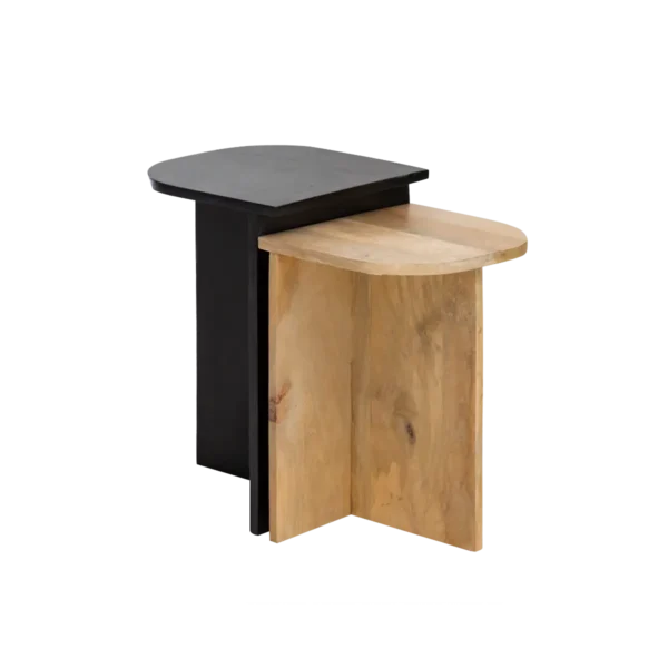 Furnliv Albert Solid Wood Nesting Coffee Table Set - Image 3