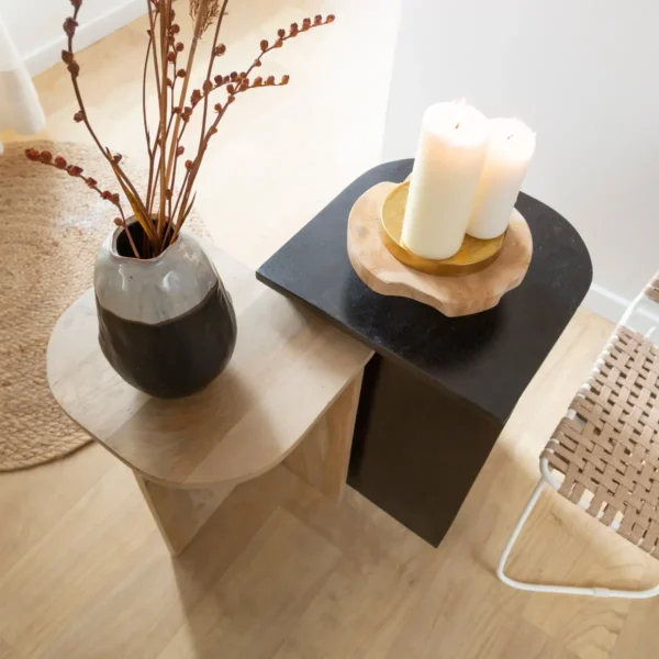 Furnliv Albert Solid Wood Nesting Coffee Table Set - Image 6