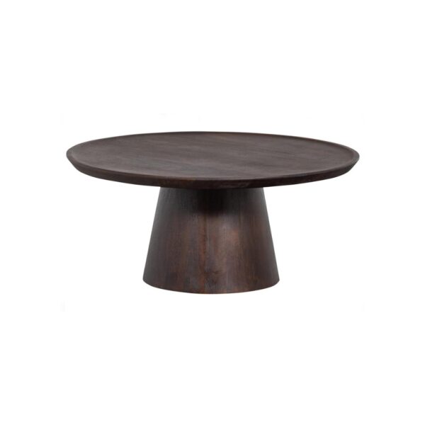 Furnliv Albert Premium Mango Wood Coffee Table (Walnut Finish)