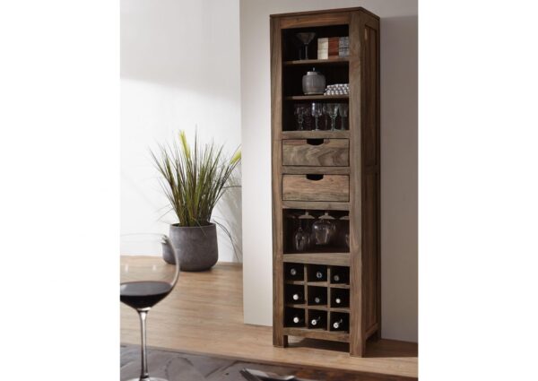 Furnliv Grayse Sheesham Wine Rack #05