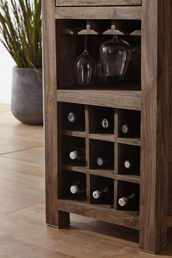 Furnliv Grayse Sheesham Wine Rack #05 - Image 5