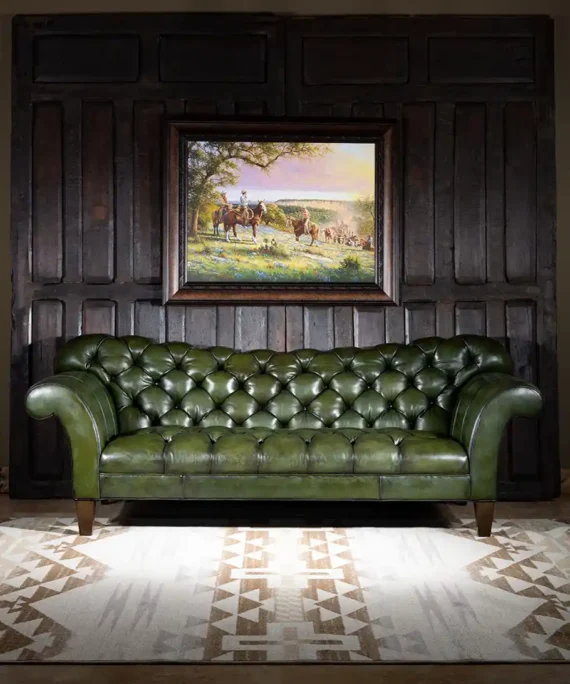 Furnliv Chesterfield Viridian Sofa