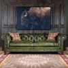 Furnliv Chesterfield Brooklyn Leather Sofa
