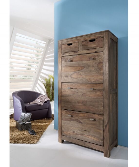 Furnliv Grayse Sheesham Shoe Cabinet #10