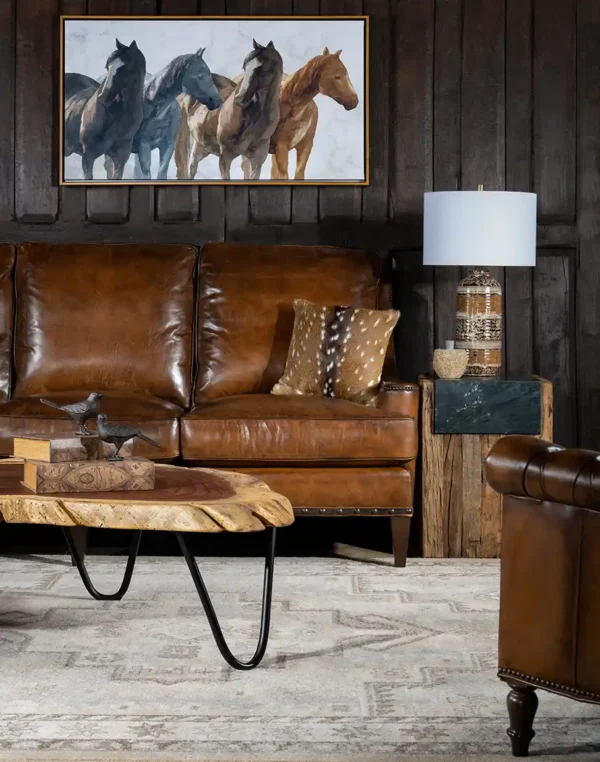 Furnliv Mosaic Leather Sofa #18 - Image 2