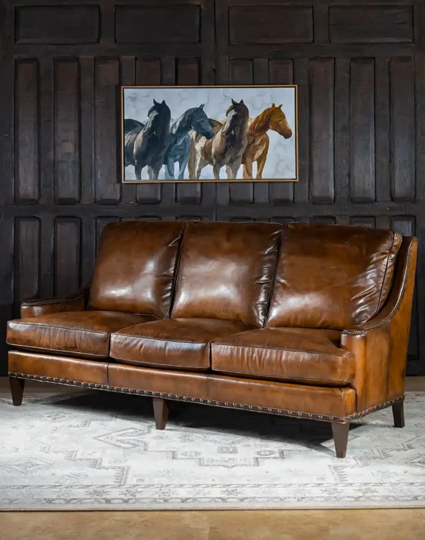 Furnliv Mosaic Leather Sofa #18 - Image 3