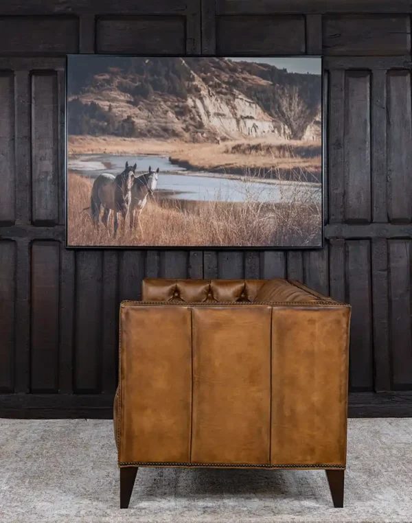 Furnliv Kayvon Tufted Leather Sofa #16 - Image 3